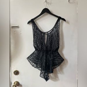 Black Lace Teddy One Piece Lingerie - XS/S